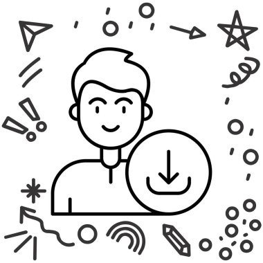 Müşteri desteği renk çizgisi simgesi. Müşteri servisi. Beyaz arkaplanda izole edilmiş vektör çizimi. Uygulama, web uygulaması için taslak biçimi web sayfası.