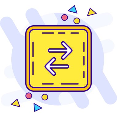 renk çizgisi çalma simgesi beyaz arkaplanda izole edildi. Film şeridi. Rastgele dinamik şekiller. vektör illüstrasyonu