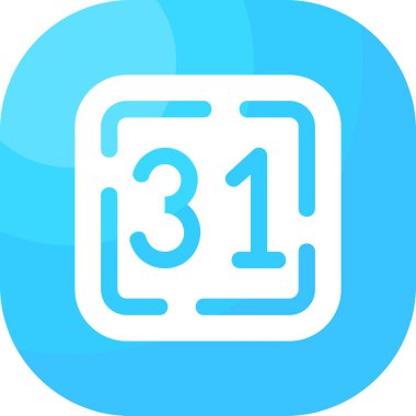 Bir takvim simgesinin vektör illüstrasyonu