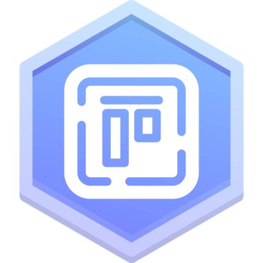 Mavi bir simgenin vektör illüstrasyonu