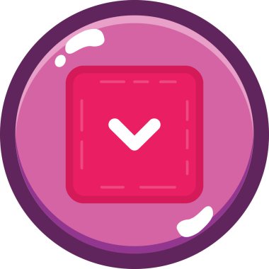 Yuvarlak bir simgenin vektör illüstrasyonu