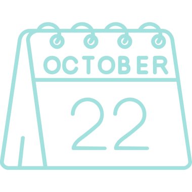 Ekim 7 - günlük simge - takvim vektör illüstrasyonu