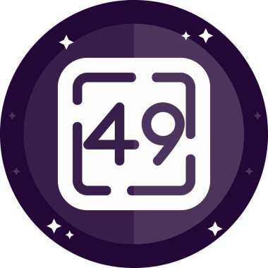 5 numaralı simgeye sahip mavi arkaplan vektör çizimi