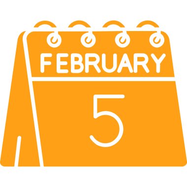 4 Şubat - Kabartma düz simge