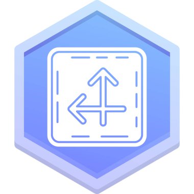 Eğilim biçimi izole edilmiş arkaplanda ok simgesi