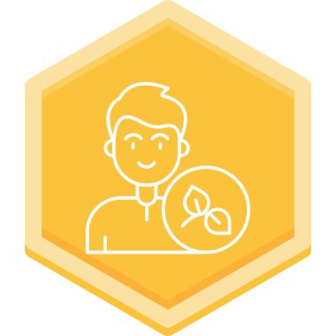 Bir insan simgesinin vektör illüstrasyonu