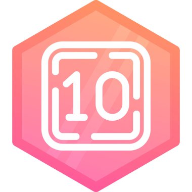 1 numaralı altıgen gradyan pembe modern vektör