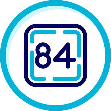 İzole edilmiş bir dijital numara 8 simgesinin çizimi