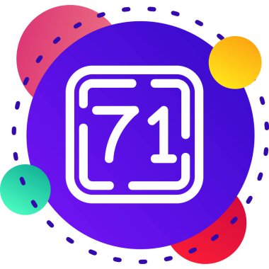 Beyaz arka planda izole edilmiş bilardo ikonu olan beyaz bilardo. Mavi kare düğme. vektör illüstrasyonu