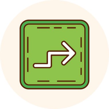 Yol simgesi vektör illüstrasyonu