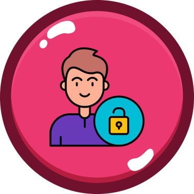 Kilitli ve kalkanlı bir adam.