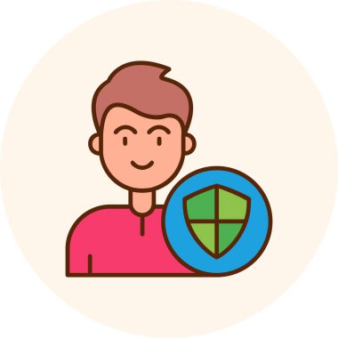 Bir insan simgesinin vektör illüstrasyonu