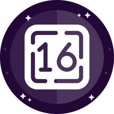 1 numaralı simge, vektör illüstrasyonu