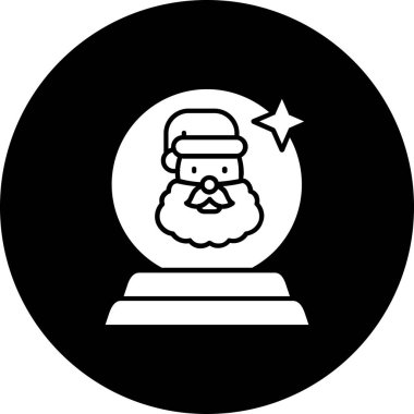 Noel Baba ve Noel ağacı ikonu. Web için yıldız vektör simgeleriyle Noel Baba 'nın basit illüstrasyonu