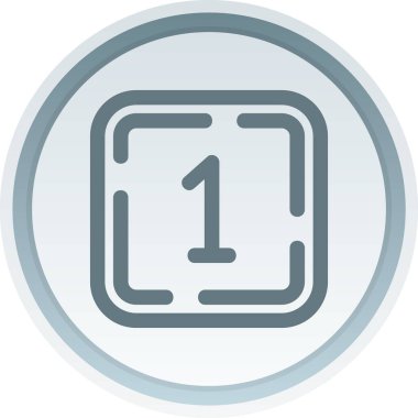 1 numaralı simge vektör illüstrasyon tasarımı