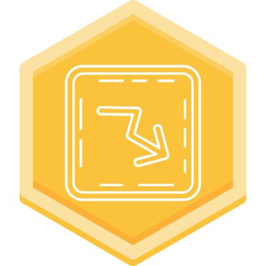 Sarı oklu bir yolun arka planının vektör çizimi