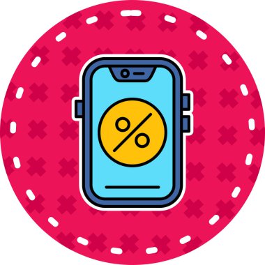 İndirim indirimi simgesi vektör illüstrasyonu