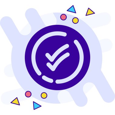 İşaretli renk vektör resimlemesini kontrol et