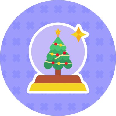 Yılbaşı ağacı web simgesi basit bir illüstrasyon