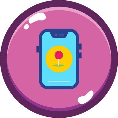 gps gps harita simgesi rozet & konumunda -