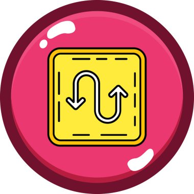 Bir haritanın modern simgesinin vektör illüstrasyonu