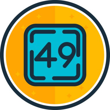 47. Yıl dönümü simgesi, düz