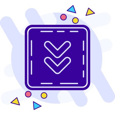 Renk simgesini işaretle. İşaretli işaretli işaret. İşaretleme işareti. Çemberdeki işaretleri işaretle. vektör izole çizimi.