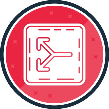 yön sol yuvarlak vektör simgesi