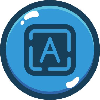 Bir harf simgesinin vektör illüstrasyonu