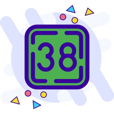 Sekiz numaralı simge vektör çizimi