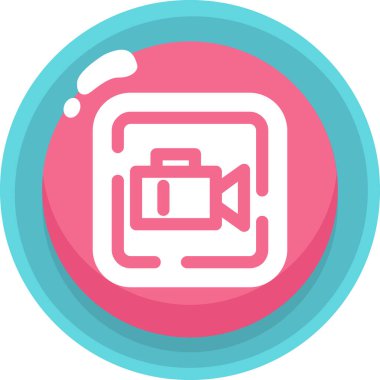 Kamera. Web simgesi basit illüstrasyon