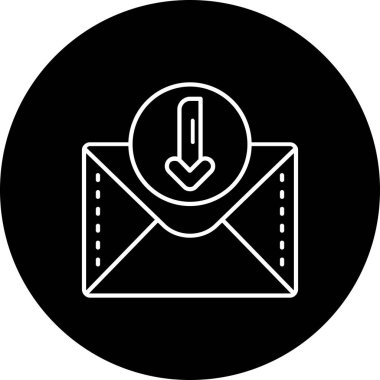 e- posta iletisi simgesi, vektör illüstrasyon tasarımı