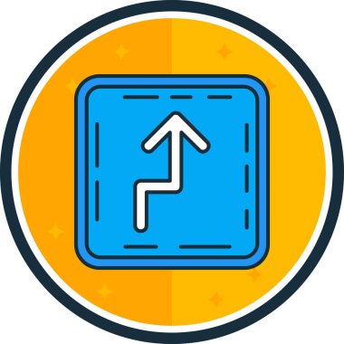 Yön ok ikonu vektör illüstrasyonu