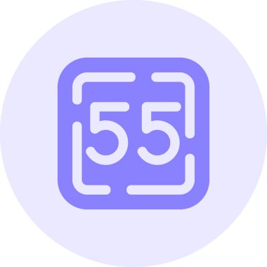 5 numaralı vektör renk simgesi