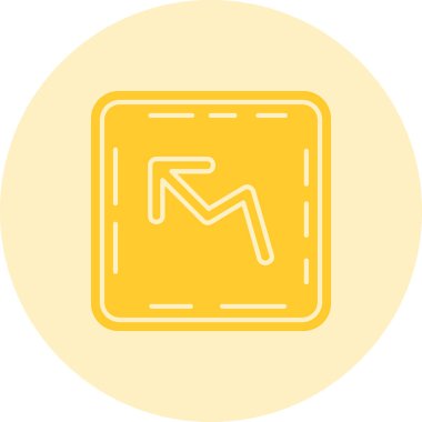 Yol İşaretinin vektör simgesi