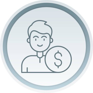 Para için. Web simgesi basit illüstrasyon