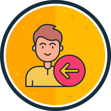 Bir insan simgesinin vektör illüstrasyonu