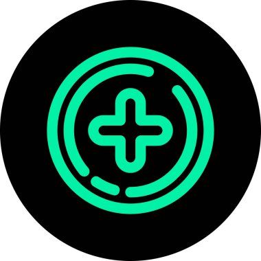 Bir yeşil ve mavi simgenin vektör illüstrasyonu