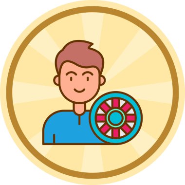 Kumarhane Web simgesi basit illüstrasyon