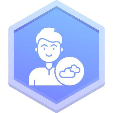 Bulut hesaplama. simge tasarımı