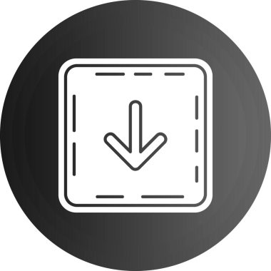 aşağı ok vektör simgesi dolu tasarım