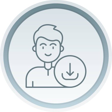 Kalkan simgesi olan bir adamın vektör illüstrasyonu