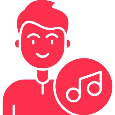 Müziği olan bir adamın vektör çizimi