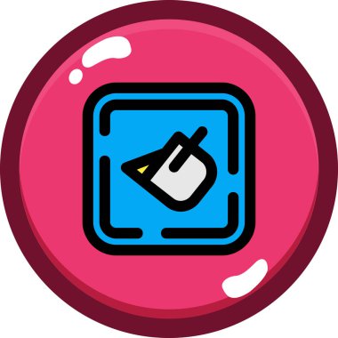 Dolu bovling topu simgesi - taslak biçimi