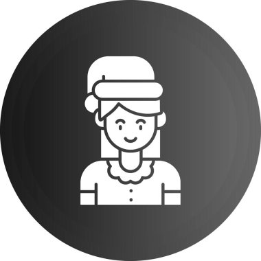 Kadın simgesinin vektör illüstrasyonu