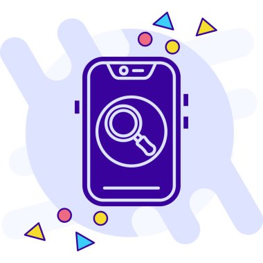 Cep telefonu simgesi, vektör illüstrasyonu