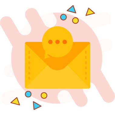 posta iletisi ile harf simgesi vektör illüstrasyon tasarımı