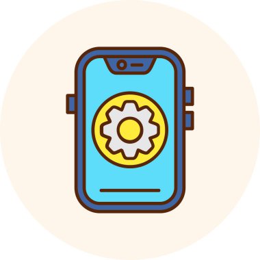 akıllı saat simgesi, basit vektör illüstrasyonu