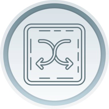 Bir satır biçiminin eşsiz dairesel vektör simgesi