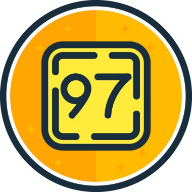 98 artı simge, vektör, illüstrasyon